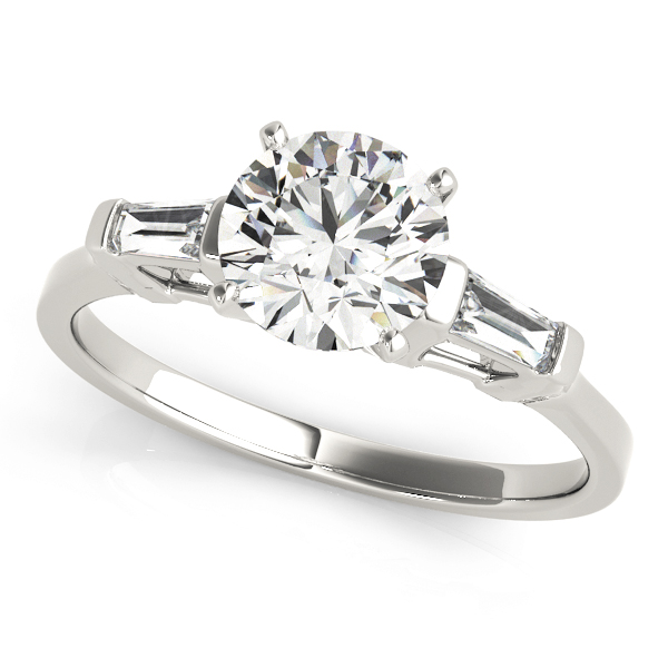 0.2 Ct Lab-Created Diamond Round Cut Wanita  Trilogy Ring Engagement Rings in Silver 925