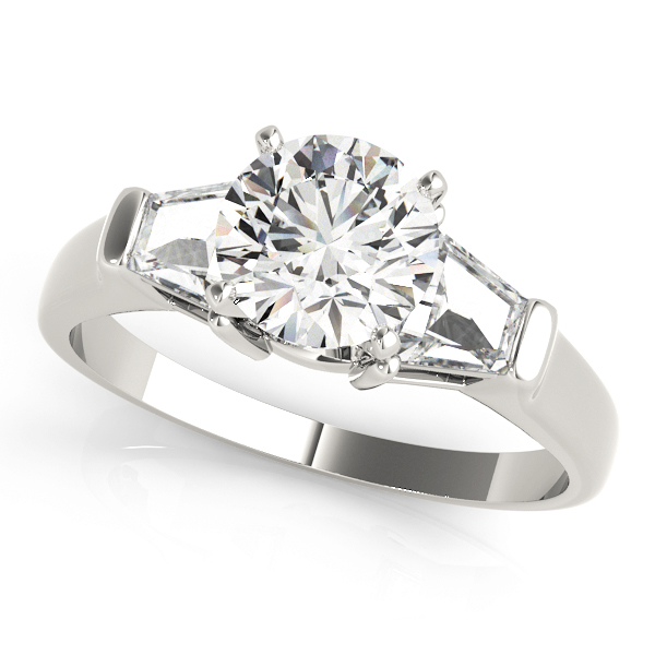 0.2 Ct Lab-Created Diamond Round Cut Winifred  Trilogy Ring Engagement Rings in Silver 925