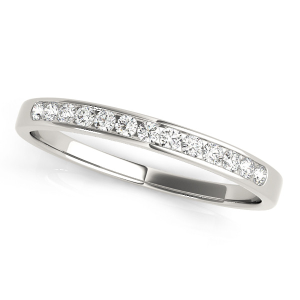 0.2 Ct Lab-Created Round Cut Eloah Eternity Diamond Rings in 9K White Gold