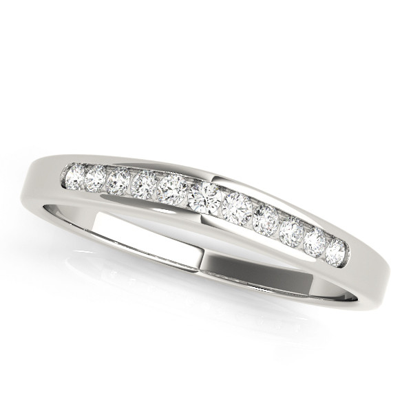 0.12 Ct Lab-Created Round Cut Riddhi Eternity Diamond Rings in 9K White Gold