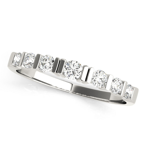 0.33 Ct Lab-Created Diamond Round Cut  7 Stone in 9K White Gold