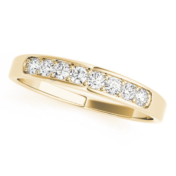 0.25 Ct Lab-Created Round Cut Roslynn Eternity Diamond Rings in 9K White Gold