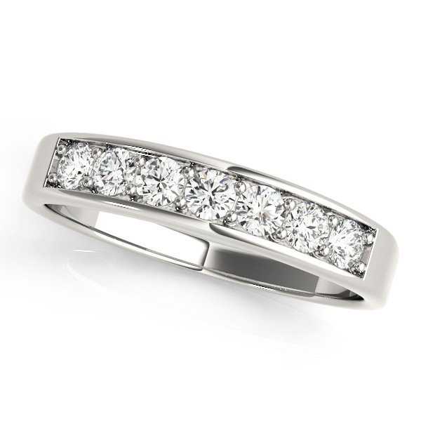 0.37 Ct Lab-Created Round Cut Sofi Eternity Diamond Rings in 9K White Gold