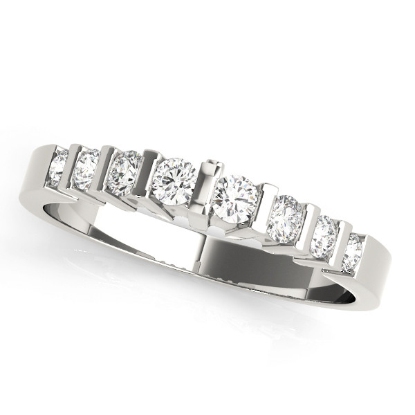 0.25 Ct Lab-Created Diamond Round Cut  Half Eternity in 9K White Gold