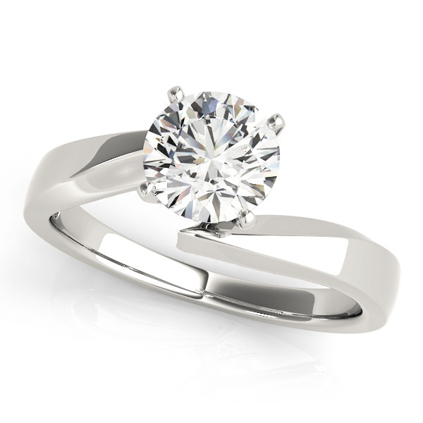 0.1 Ct Natural Round Cut Nellwyn  Solitaire Diamond Rings in Silver 925