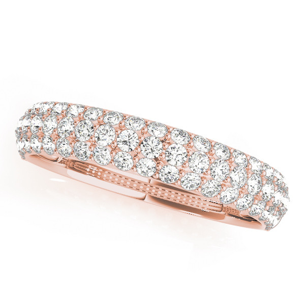 0.62 Ct Lab-Created Round Cut Fanta Eternity Diamond Rings in 9K White Gold