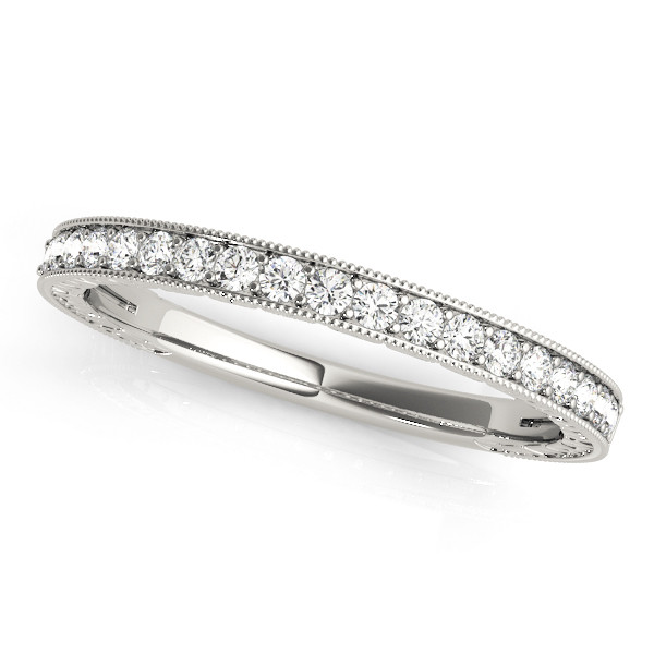 0.2 Ct Lab-Created Round Cut Harvey Eternity Diamond Rings in 9K White Gold