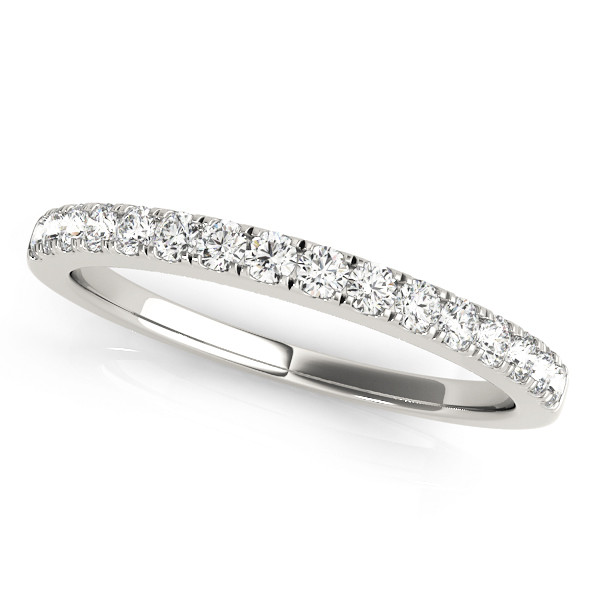 0.12 Ct Lab-Created Round Cut Renae Three Quarter Eternity Diamond Rings in 9K White Gold