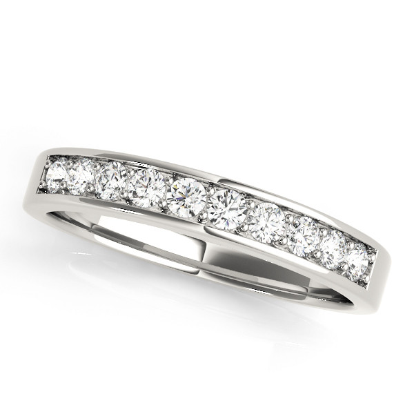 0.25 Ct Lab-Created Round Cut Sereen Eternity Diamond Rings in 9K White Gold