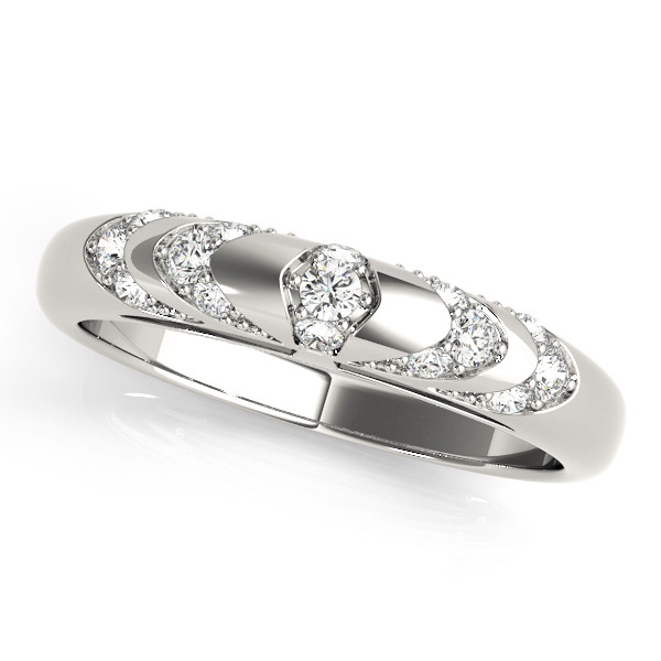 0.25 Ct Lab-Created Round Cut Lochlyn Eternity Diamond Rings in 9K White Gold