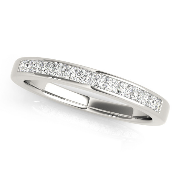 0.2 Ct Lab-Created Princess Cut Rosabelle Eternity Diamond Rings in 9K White Gold