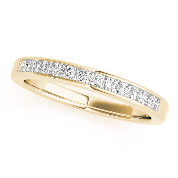 0.2 Ct Lab-Created Princess Cut Rosabelle Eternity Diamond Rings in 9K White Gold