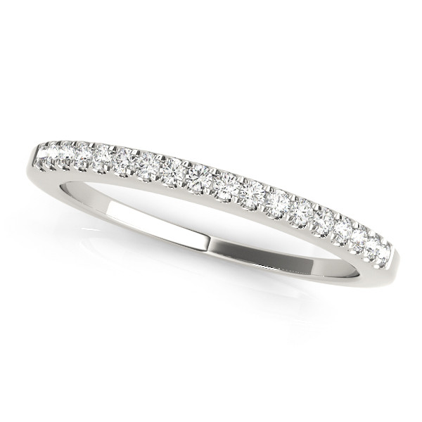 0.12 Ct Lab-Created Round Cut Cielle Three Quarter Eternity Diamond Rings in 9K White Gold