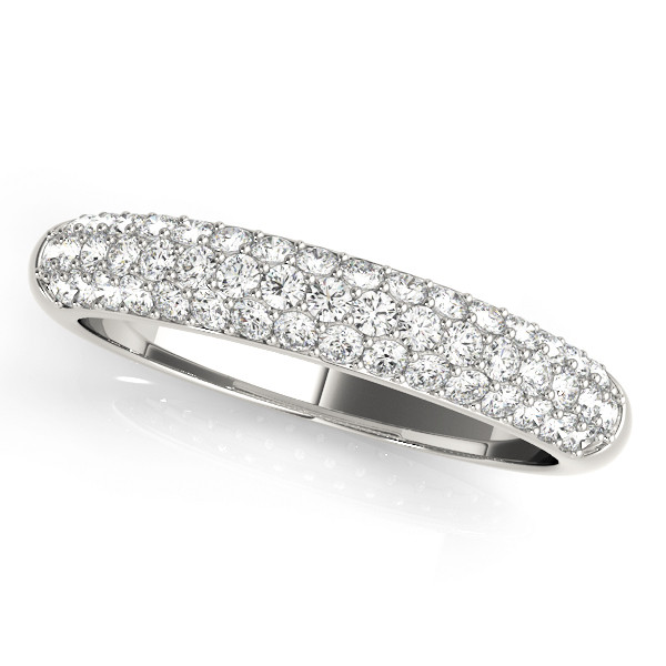 0.5 Ct Lab-Created Round Cut Jalisa Eternity Diamond Rings in 9K White Gold