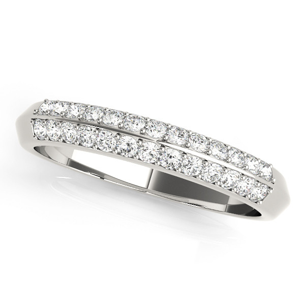 0.2 Ct Lab-Created Round Cut Kiannah Eternity Diamond Rings in 9K White Gold