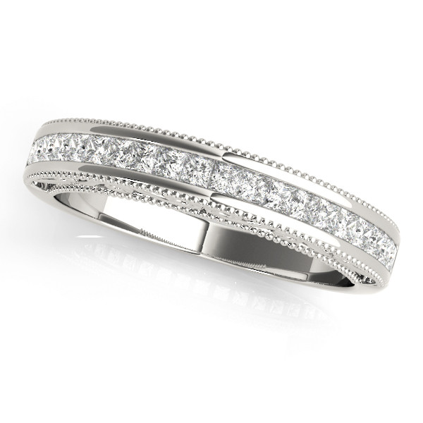 0.33 Ct Lab-Created Princess Cut Adelita Eternity Diamond Rings in 9K White Gold