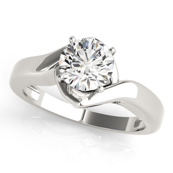 0.1 Ct Natural Round Cut Nennia  Solitaire Diamond Rings in Silver 925