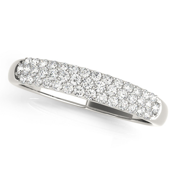 0.37 Ct Lab-Created Round Cut Juliett Eternity Diamond Rings in 9K White Gold