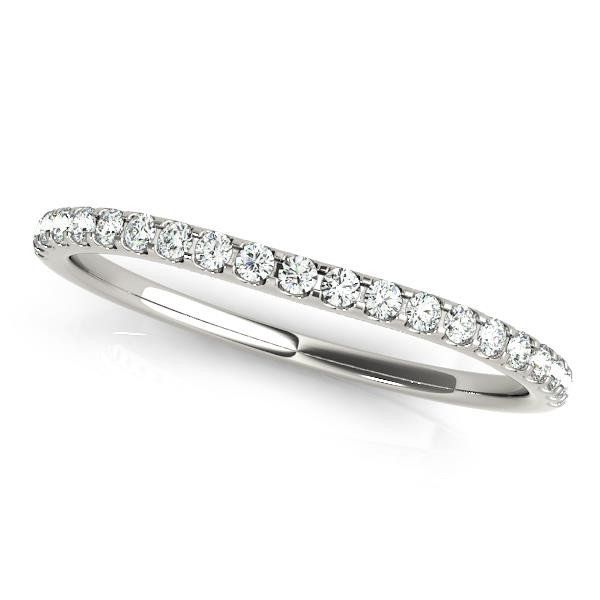 0.1 Ct Lab-Created Round Cut Aveya Three Quarter Eternity Diamond Rings in 9K White Gold