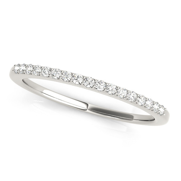 0.1 Ct Lab-Created Round Cut Addy Three Quarter Eternity Diamond Rings in 9K White Gold