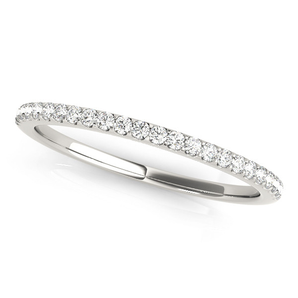 0.12 Ct Lab-Created Round Cut Jaisley Three Quarter Eternity Diamond Rings in 9K White Gold