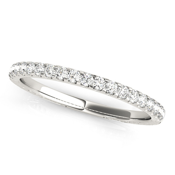 0.25 Ct Lab-Created Round Cut Quetzali Three Quarter Eternity Diamond Rings in 9K White Gold