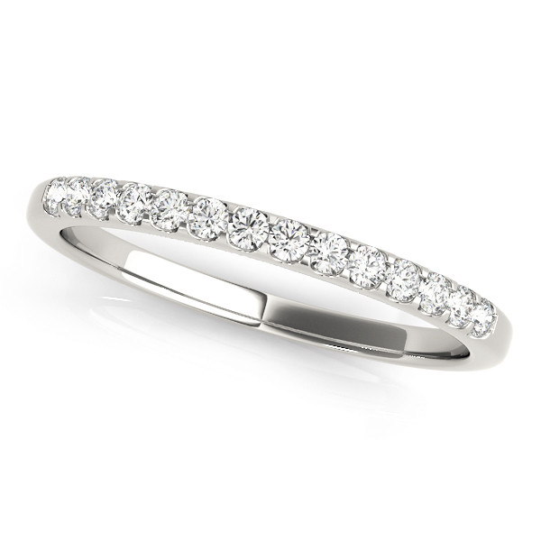 0.2 Ct Lab-Created Round Cut Avelyn Three Quarter Eternity Diamond Rings in 9K White Gold