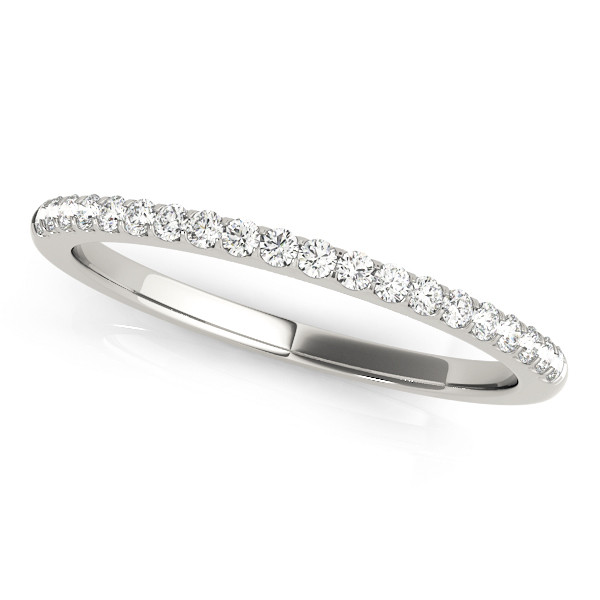 0.12 Ct Lab-Created Round Cut Alycia Three Quarter Eternity Diamond Rings in 9K White Gold