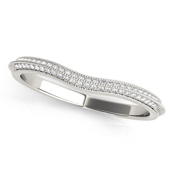 0.16 Ct Lab-Created Round Cut Adia Eternity Diamond Rings in 9K White Gold