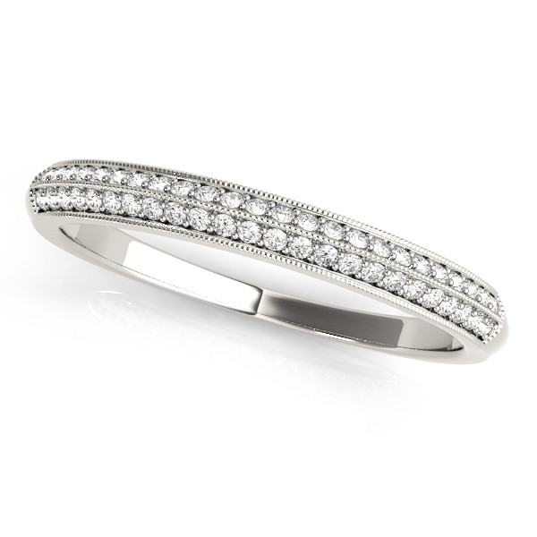 0.33 Ct Lab-Created Round Cut Liam Eternity Diamond Rings in 9K White Gold