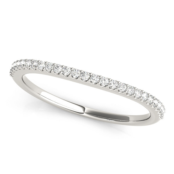 0.12 Ct Lab-Created Round Cut Kelce Three Quarter Eternity Diamond Rings in 9K White Gold