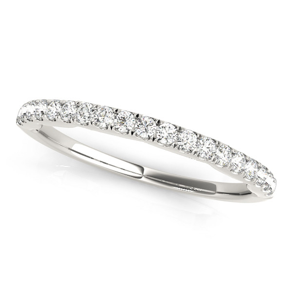 0.33 Ct Lab-Created Round Cut Aalani Three Quarter Eternity Diamond Rings in 9K White Gold