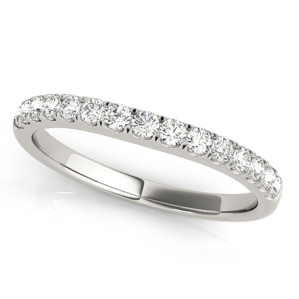 0.25 Ct Lab-Created Round Cut Aline Three Quarter Eternity Diamond Rings in 9K White Gold