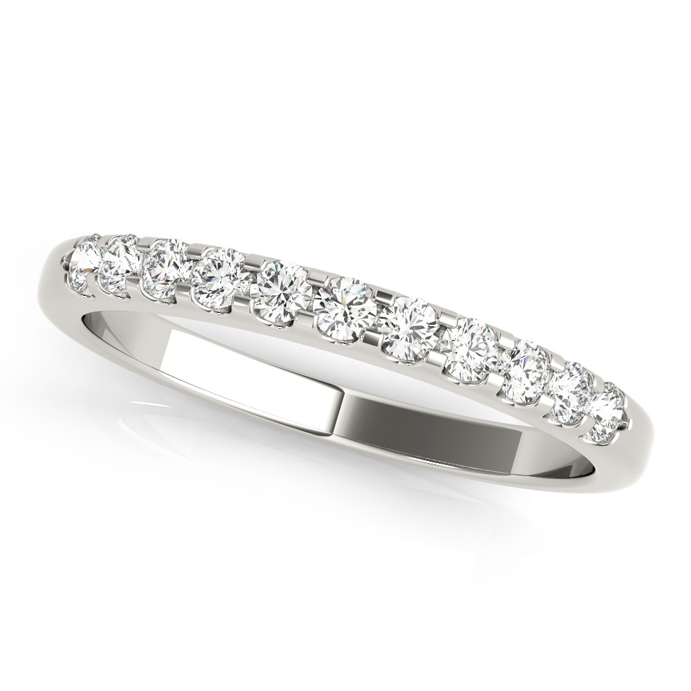 0.33 Ct Lab-Created Round Cut Renee Half Eternity Diamond Rings in 9K White Gold