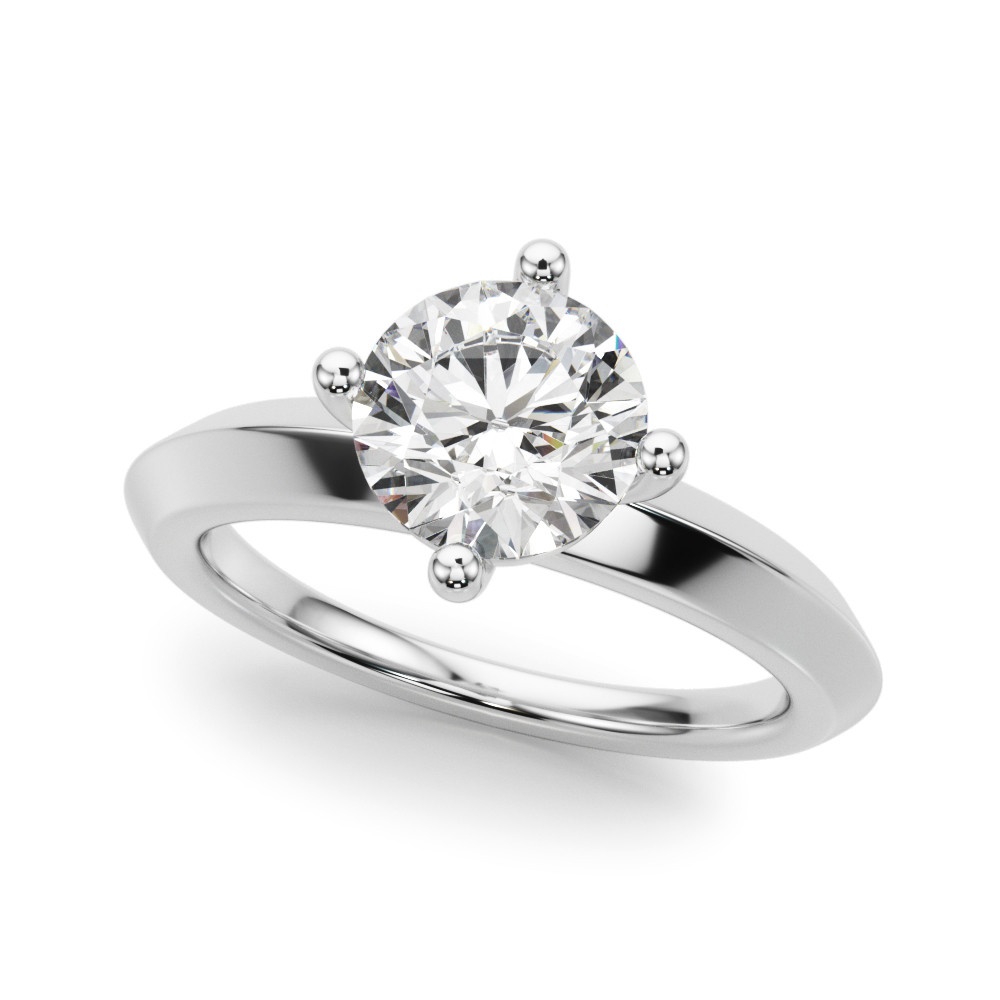 0.2 Ct Natural Oval Cut Ouida  Solitaire Diamond Rings in Silver 925