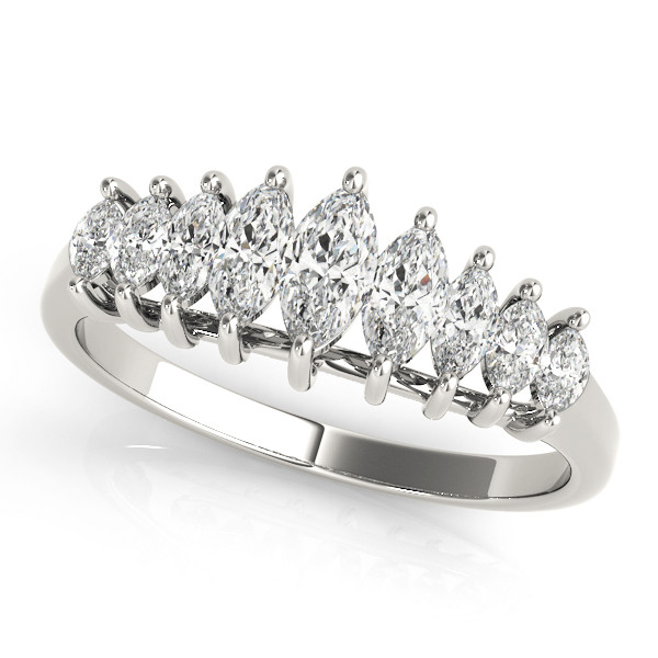 0.75 Ct Lab-Created Diamond Marquise Cut Heavenlee Eternity Rings in 9K White Gold