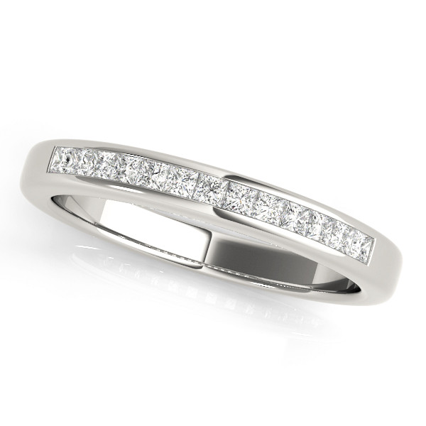 0.25 Ct Lab-Created Princess Cut Yarine Eternity Diamond Rings in 9K White Gold