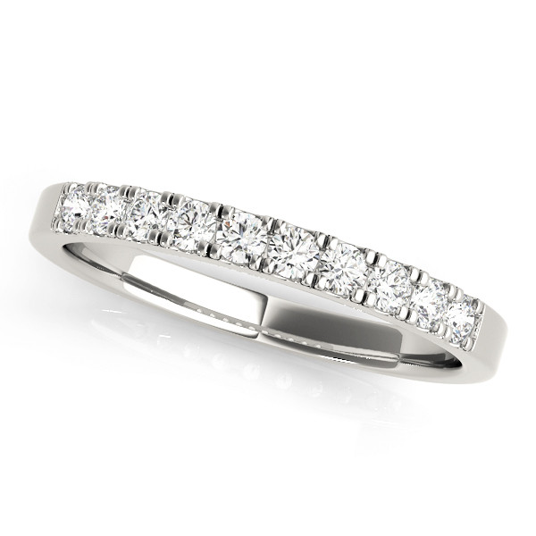 0.33 Ct Lab-Created Round Cut Colbie Half Eternity Diamond Rings in 9K White Gold