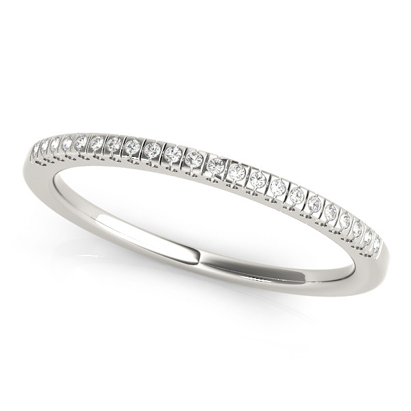 0.1 Ct Lab-Created Round Cut Eleyna Three Quarter Eternity Diamond Rings in 9K White Gold