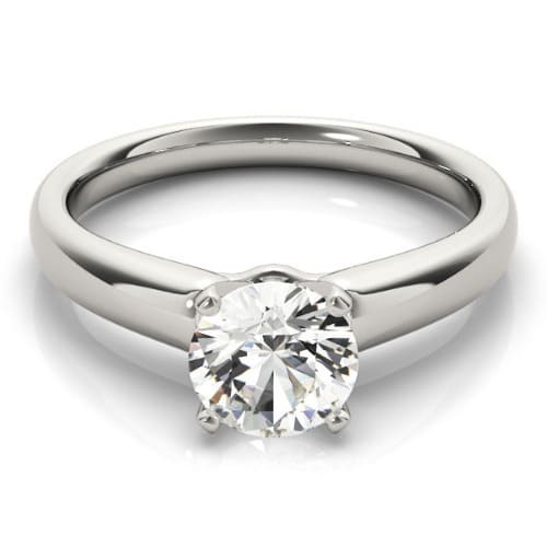 0.2 Ct Natural Round Cut Deisy  Solitaire Diamond Rings in Silver 925