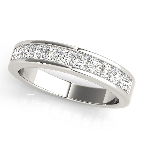 0.25 Ct Lab-Created Princess Cut Jabria Eternity Diamond Rings in 9K White Gold