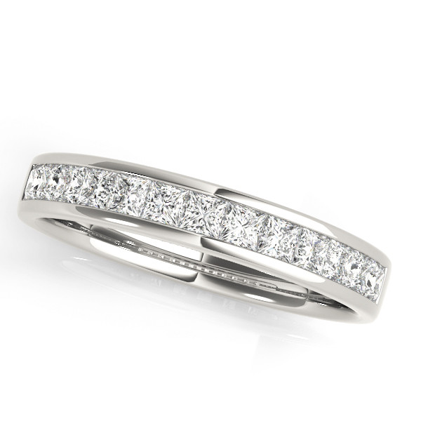 1 Ct Lab-Created Princess Cut Keiko Eternity Diamond Rings in 9K White Gold