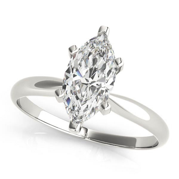 0.2 Ct Natural Marquise Cut Dannika  Solitaire Diamond Rings in Silver 925