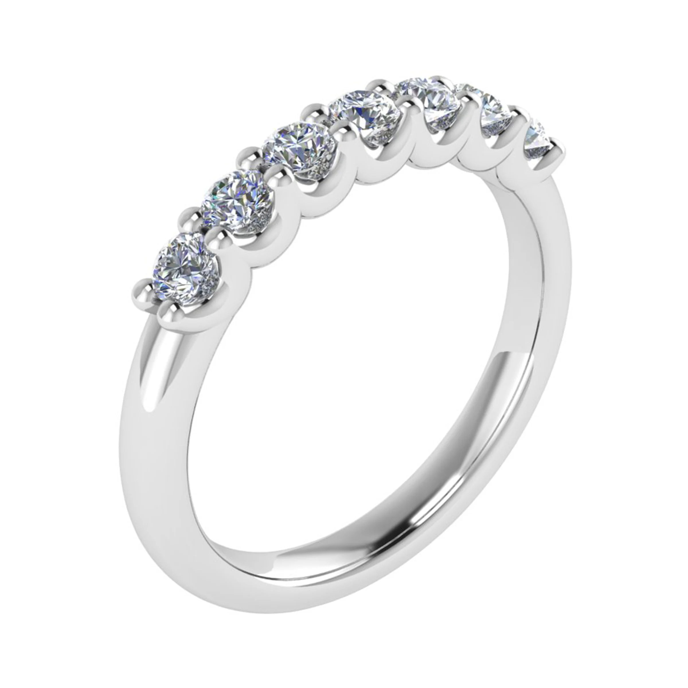 0.25 - 1.25 Carat Lab-Created 7 Stone Diamond Rings