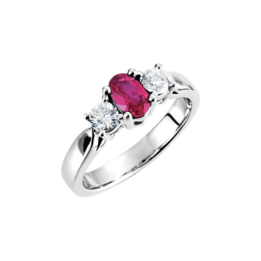 1.8 Ct Natural Ruby Oval Cut Damita  in 9K Yellow Gold