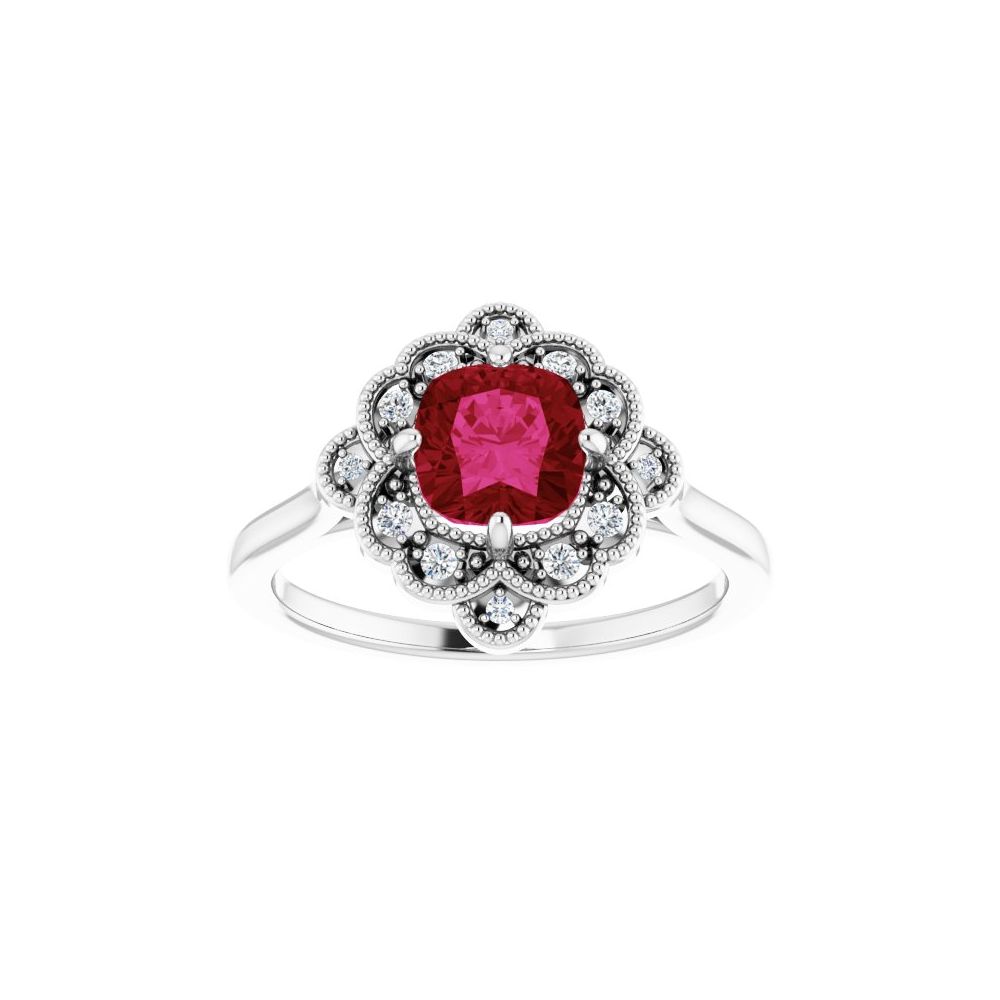 Diamond Ring | Ruby Stone | stlsr17369 | Sunshine Diamonds