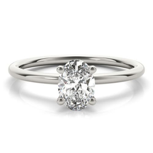 1.5 Ct Lab-Created Oval Cut Nalyssa  Next Day Delivery Diamond Rings in Platinum(950)