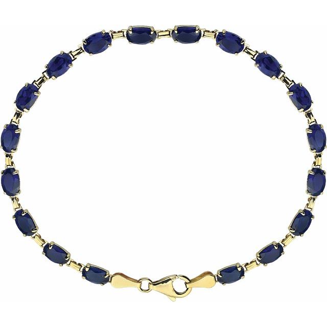 10.8 Ct Blue Sapphire Oval Cut Tehreem  Bracelets in Silver 925